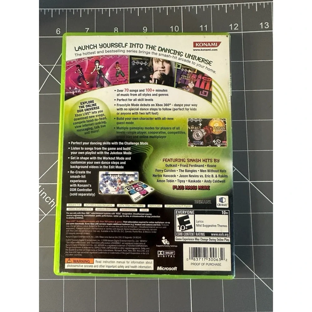 Dance Dance Revolution: Universe 2 (Microsoft Xbox 360, Live, 2007) Tested/works